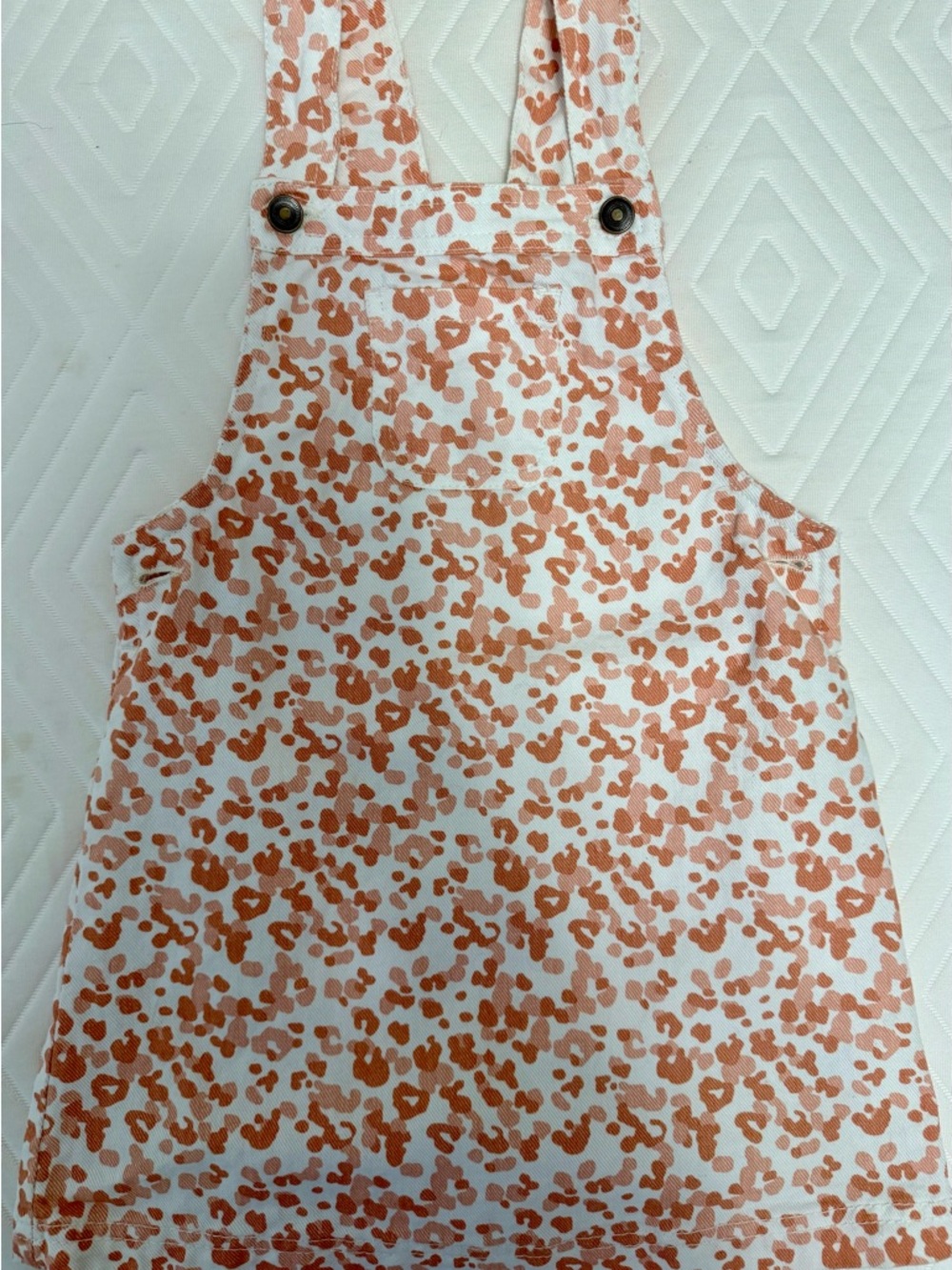 cupcakes & cashmere White and Rust Printed Pinafore Dress